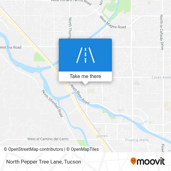 North Pepper Tree Lane map