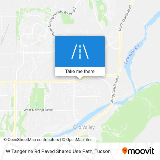 W Tangerine Rd Paved Shared Use Path map