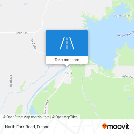 North Fork Road map
