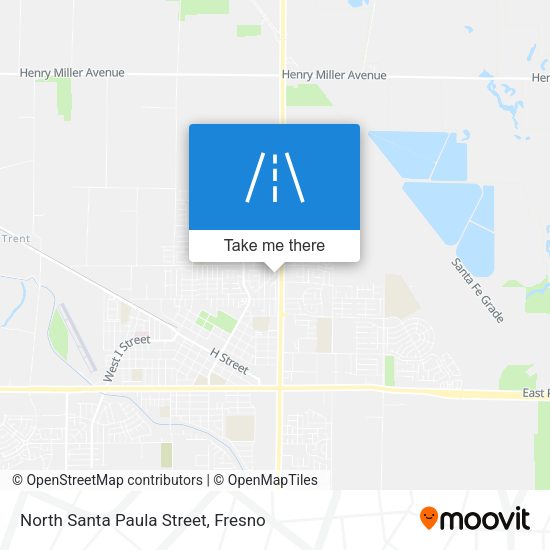North Santa Paula Street map