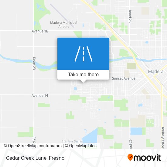 Mapa de Cedar Creek Lane