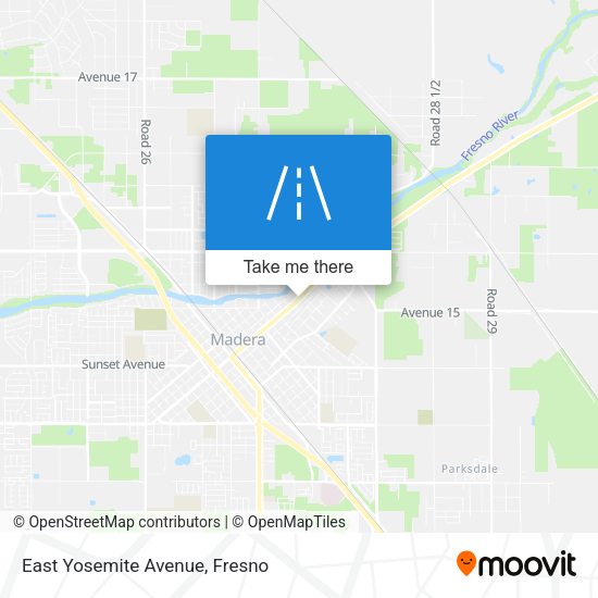 Mapa de East Yosemite Avenue