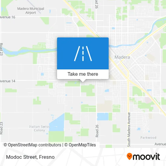 Modoc Street map