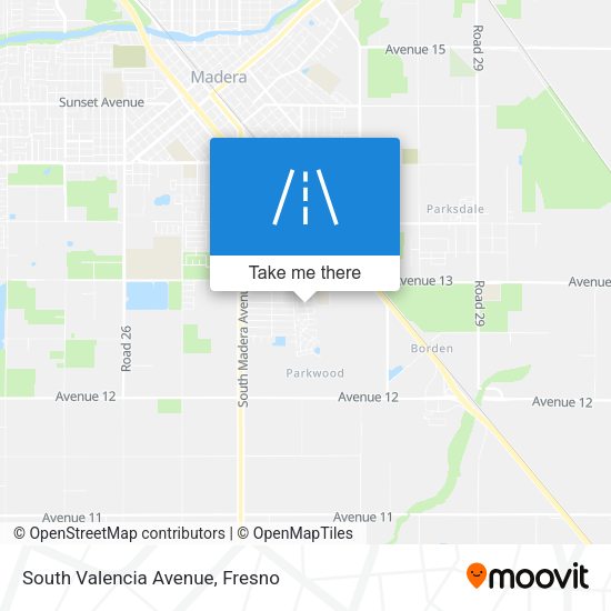 South Valencia Avenue map