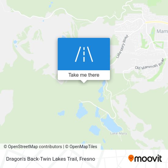 Mapa de Dragon's Back-Twin Lakes Trail
