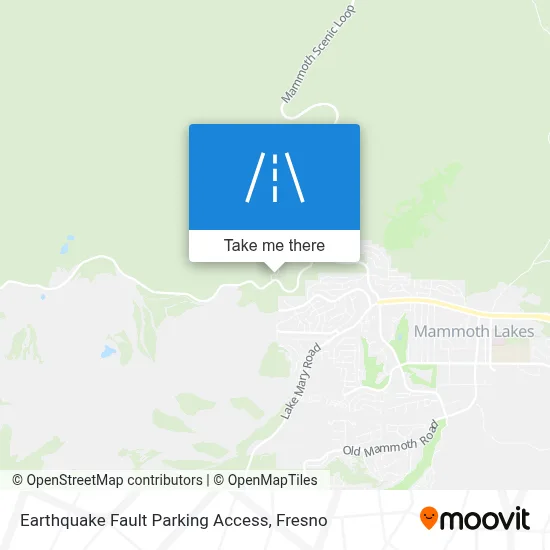 Earthquake Fault Parking Access map