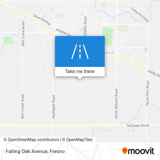 Falling Oak Avenue map