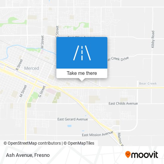 Ash Avenue map