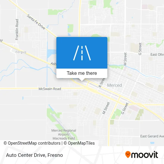 Auto Center Drive map