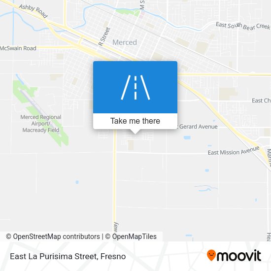 East La Purisima Street map