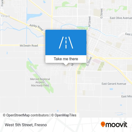 West 5th Street map