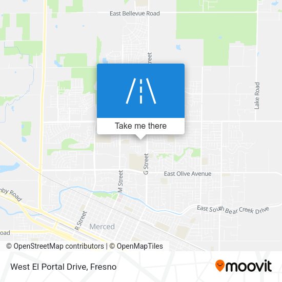 West El Portal Drive map