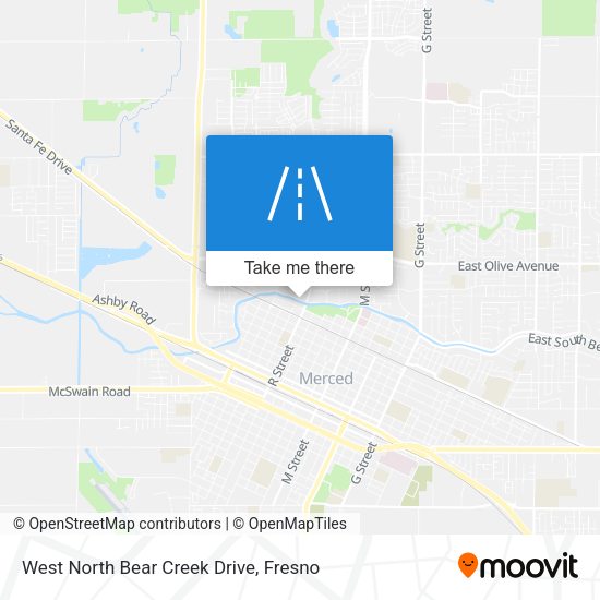 Mapa de West North Bear Creek Drive