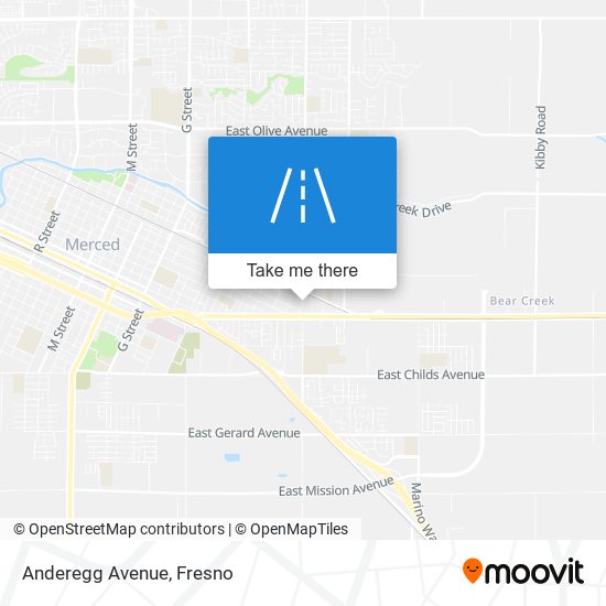 Anderegg Avenue map