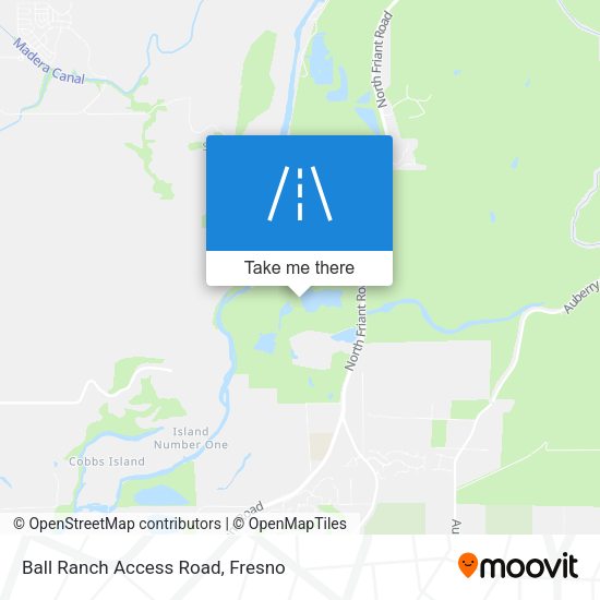 Ball Ranch Access Road map