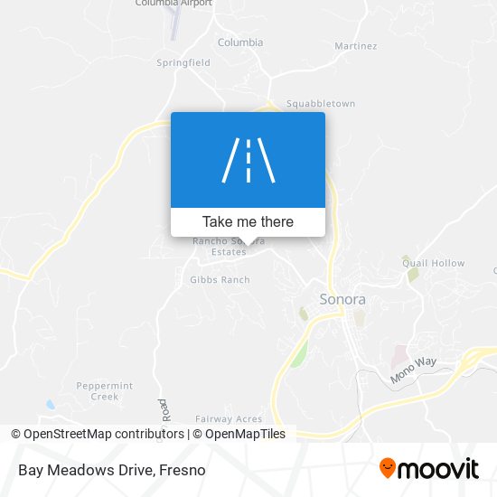 Bay Meadows Drive map