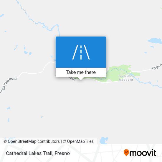 Cathedral Lakes Trail map