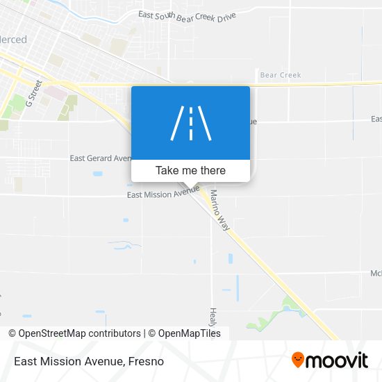 East Mission Avenue map