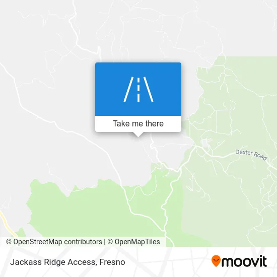 Jackass Ridge Access map