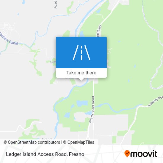 Ledger Island Access Road map