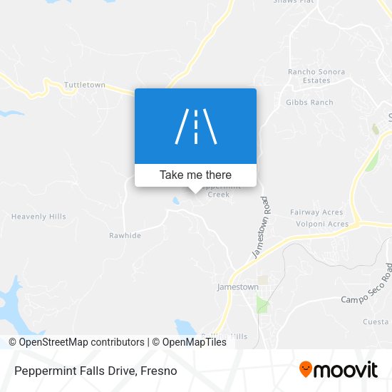 Peppermint Falls Drive map