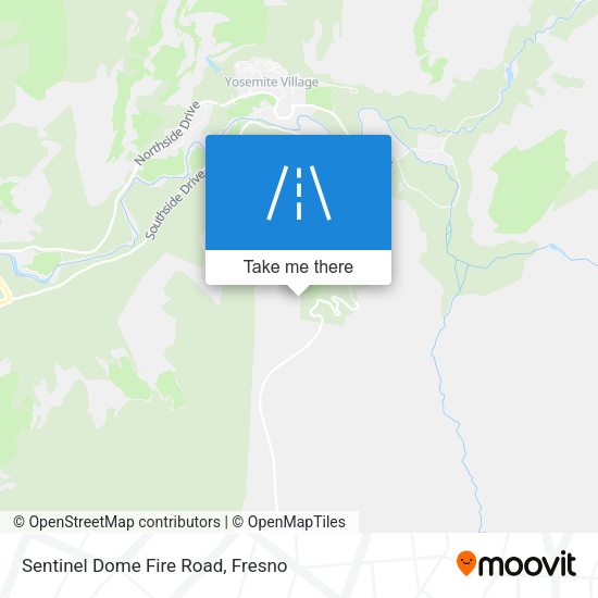Sentinel Dome Fire Road map