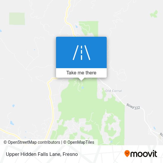 Upper Hidden Falls Lane map