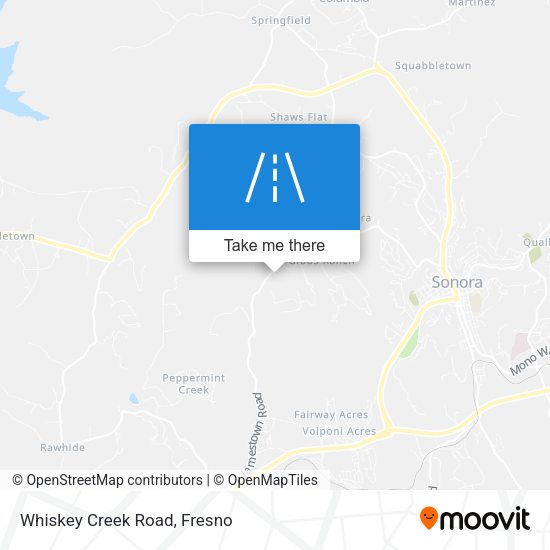 Whiskey Creek Road map