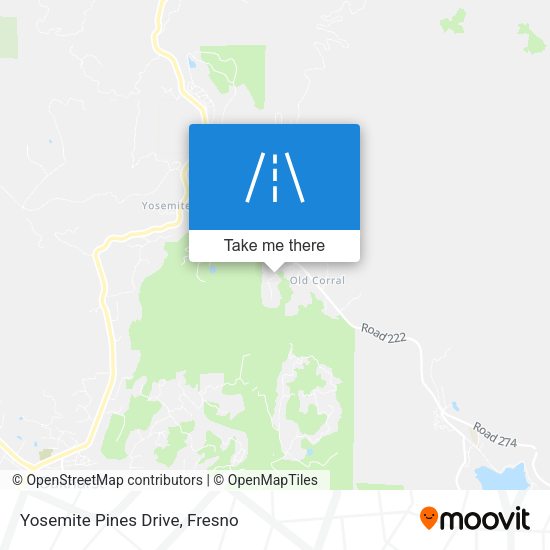 Yosemite Pines Drive map