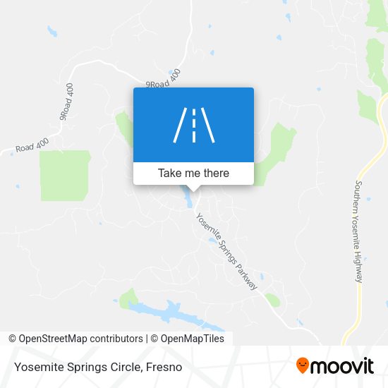Mapa de Yosemite Springs Circle