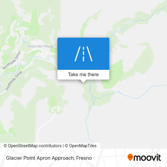 Glacier Point Apron Approach map