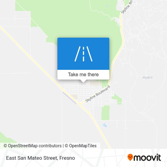 East San Mateo Street map