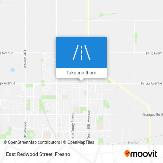 East Redwood Street map