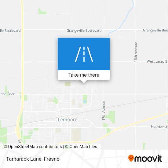 Tamarack Lane map