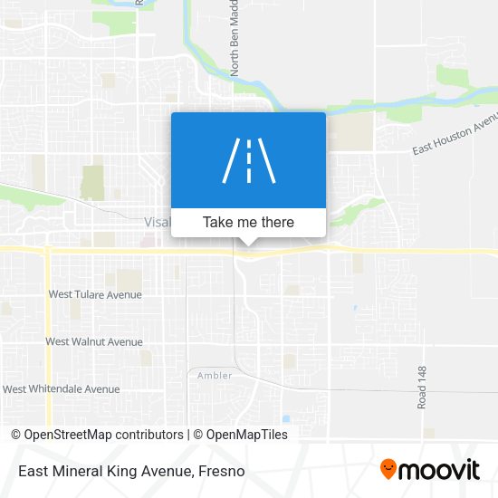 East Mineral King Avenue map