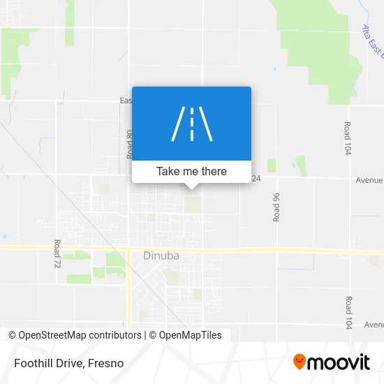 Foothill Drive map
