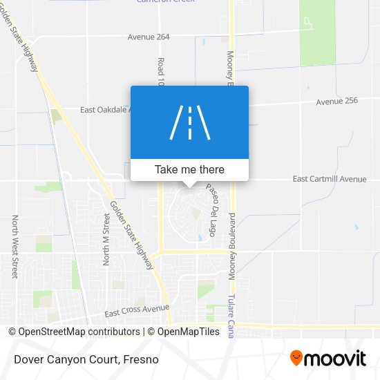 Mapa de Dover Canyon Court