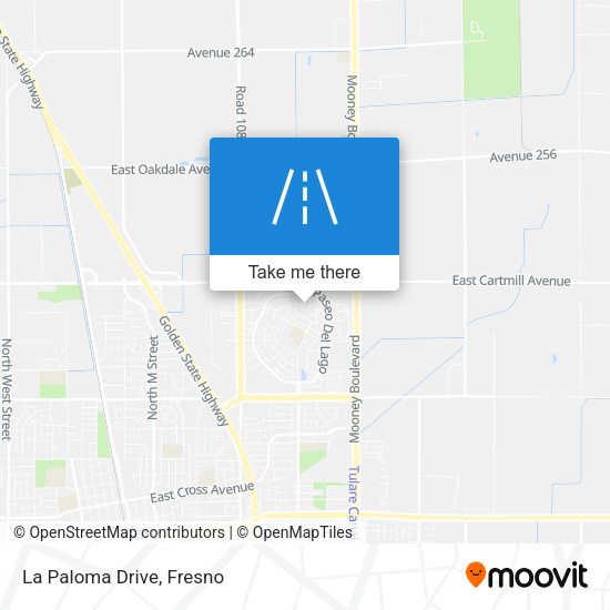 La Paloma Drive map