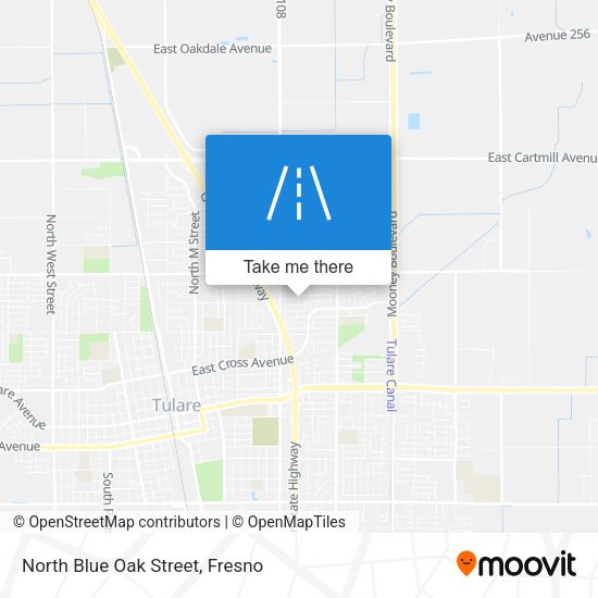 North Blue Oak Street map