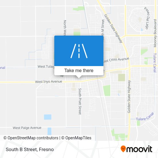 South B Street map