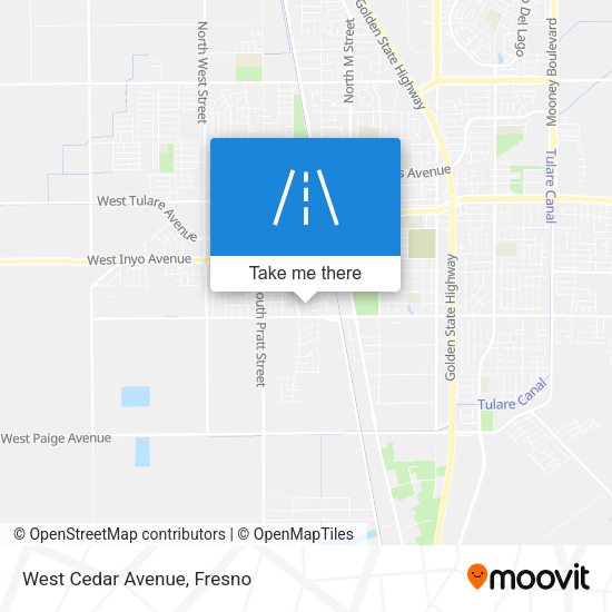 Mapa de West Cedar Avenue