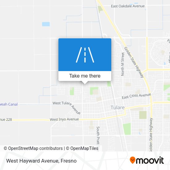 West Hayward Avenue map