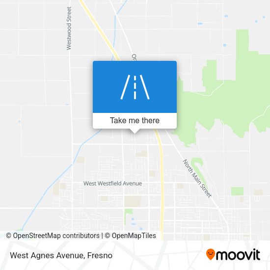 West Agnes Avenue map