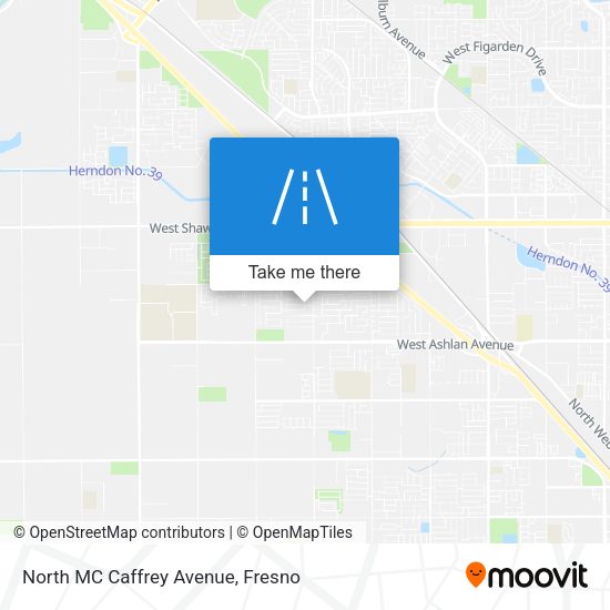 North MC Caffrey Avenue map