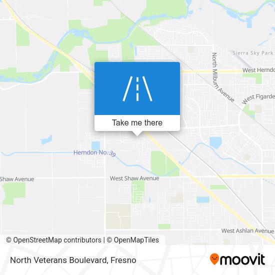North Veterans Boulevard map