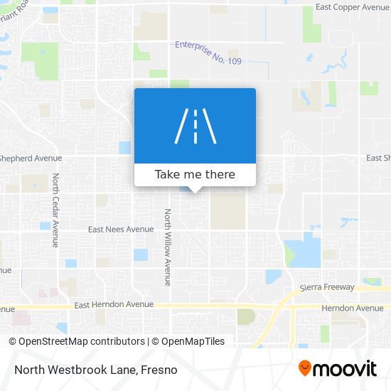 North Westbrook Lane map