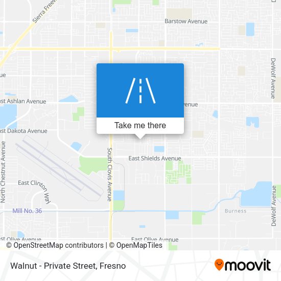 Mapa de Walnut - Private Street