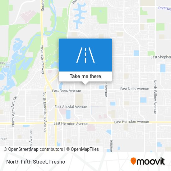 North Fifth Street map