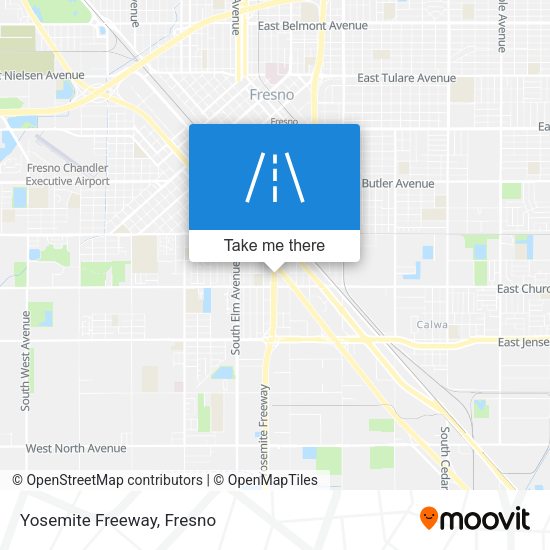 Mapa de Yosemite Freeway