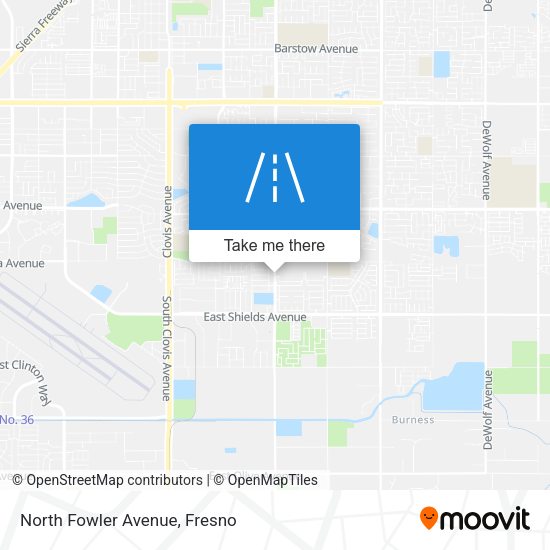 North Fowler Avenue map